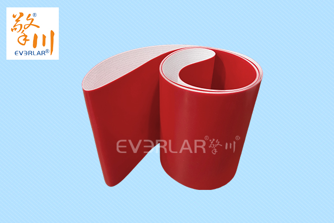 紅色PVC輸送帶耐磨抗拉伸食品電子物流裝配機(jī)包裝機(jī)傳輸線工業(yè)皮帶