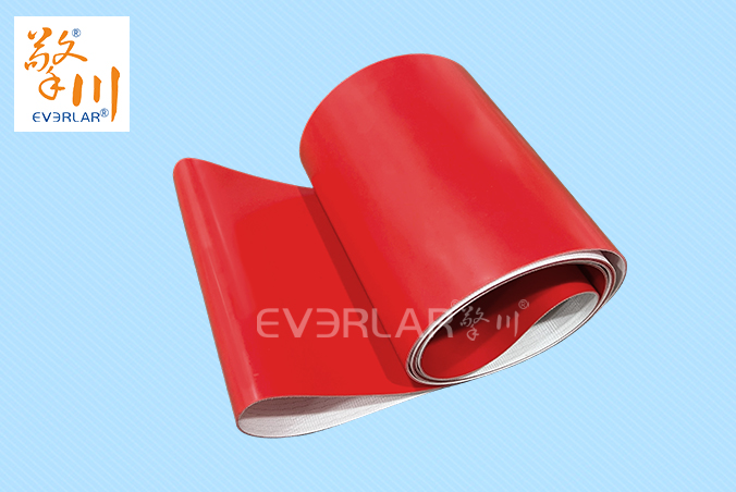 紅色PVC輸送帶耐磨抗拉伸食品電子物流裝配機(jī)包裝機(jī)傳輸線工業(yè)皮帶