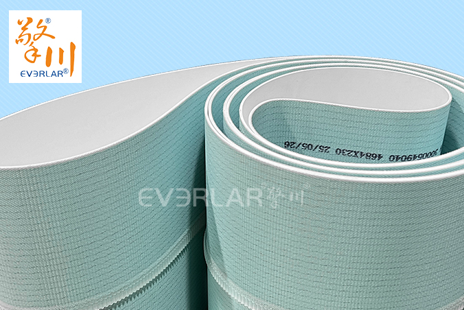 食品級(jí)藍(lán)色PU輸送帶加導(dǎo)條防滑易清潔食品醫(yī)藥輸送機(jī)傳輸帶定制